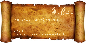 Herskovics Csongor névjegykártya